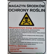 Tablica: Magazyn środków ochrony roślin